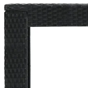 Berkfield Garden Bar Table Black 100x60.5x110.5 cm Poly Rattan