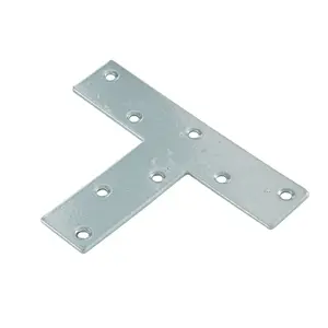 Abru Chrome effect Steel Shelving bracket (H)18mm (L)80mm