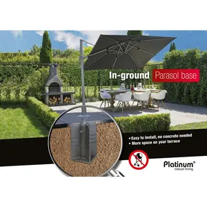 Hershman 10kg Metal In-Ground Umbrella Base