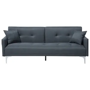 Beliani Traditional Sofa Bed LUCAN Dark Blue