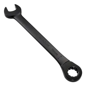 Draper Expert HI-TORQ Metric Reversible Ratchet Combination Spanner, 19mm, Black 03909