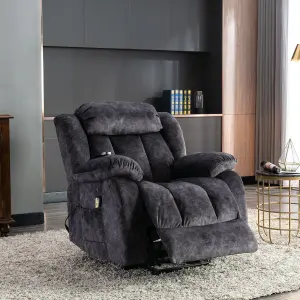 Fabric Electric Massage Recliner Chair with Padded Design and Heating Function