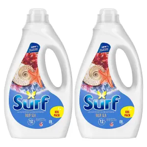 Surf Laundry Washing Liquid Detergent Deep Sea 3.24 L, 120 Washes, 2Pk