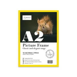 A2 Yellow Picture Frame Fits A2 (42 x 59.4cm - 16.5 x 23.4in) Poster, Photo, Artwork, or Print.