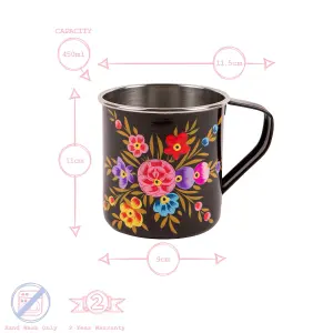 BillyCan - Camping Mug - 450ml  - Carbon Pansy