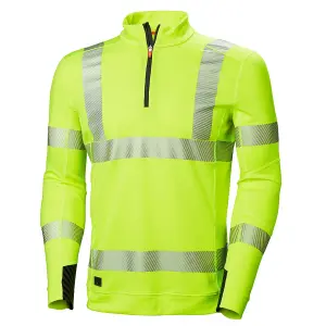 Helly Hansen Workwear HH Lifa Active Hi-Vis Half Zip (Yellow)  (X Large)