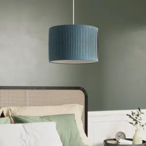 GoodHome Louth Coral blue Round Lamp shade (D)30cm