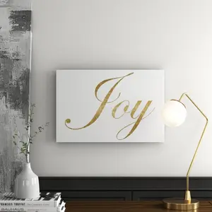 Joy Gold - Wrapped Canvas Print 25cm H x 38cm W x 4cm D