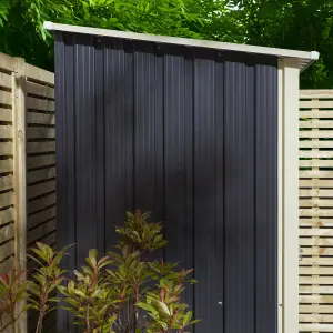 Rowlinson Trentvale 5x3 ft Pent Dark grey Metal Shed