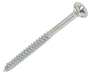 Silverscrew PZ Double-countersunk Zinc-plated Carbon steel Multipurpose screw (Dia)5mm (L)70mm, Pack of 100