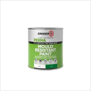 Zinsser PermaWhite Matt Interior Anti-mould paint, 1L