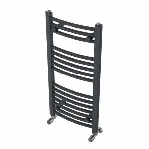 Rinse Modern Bathroom Heated Towel Rail Ladder Radiator 800x400mm Curved for Bathroom Kitchen Anthracite