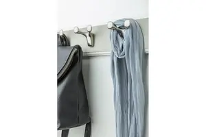 Coat Hat Hooks Twin Robe Door Dress Bathroom Towel Bag Wall Hanger Satin Toledo B