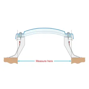 Mardome Trade Polycarbonate Roof Light 900mm x 750mm, Triple Skin, Clear, Fixed, Non-Vented with 150mm PVC Kerb