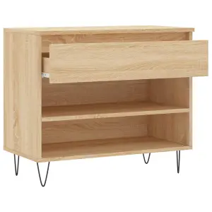 Berkfield Shoe Cabinet Sonoma Oak 70x36x60 cm Engineered Wood