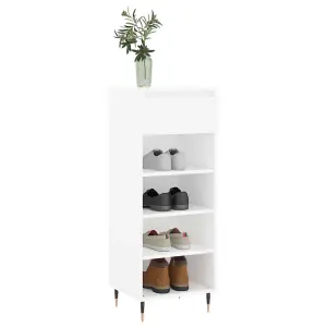 Berkfield Shoe Cabinet White 40x36x105 cm Engineered Wood