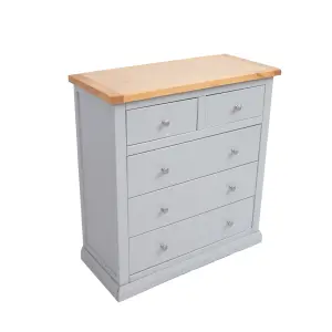 Loreo 5 Drawer Chest of Drawers Chrome Knob