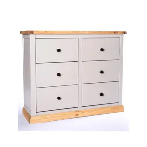 Bomporto 6 Drawer Chest of Drawers Brass Knob