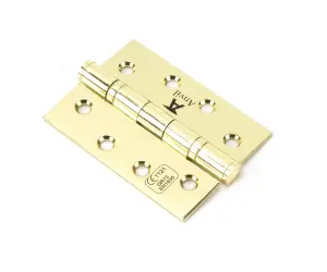 From The Anvil Polished Brass 4 Inch Ball Bearing Butt Hinge (pair) ss