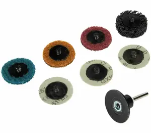 BlueSpot Sanding Pads Set Type R Roll Lock Roloc Discs 2" 50mm Fits Power Drill