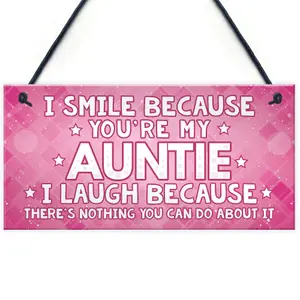 Birthday Gifts For Auntie Christmas Gift Hanging Plaque Auntie Gift From Daughter Son