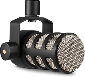 RØDE Podmic Broadcast-Quality Dynamic Microphone With Integrated Swing Mount For Podcasting, Streaming, Gaming, And Voice Recording,Black,XLR