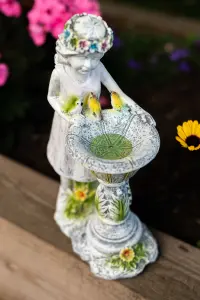 Solar Fairy with Fountain Garden Ornament