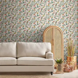 Cath Kidston Summer Birds Wallpaper Cream 182552