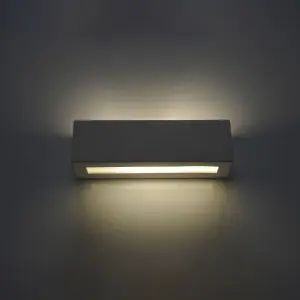 Vega Ceramic & Glass White 1 Light Classic Wall Light