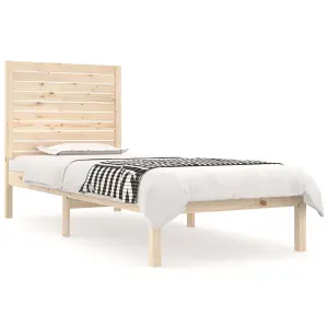 Berkfield Bed Frame Solid Wood 90x190 cm 3FT6 Single