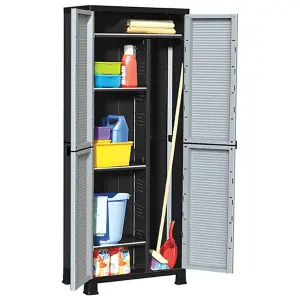 Berkfield Plastic Cabinet 68x39x171.5 cm