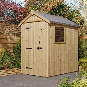 Cheshire 6 x 4 Heritage Pressure Treated Tongue & Groove Shed With a Single Door & 1 Window