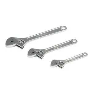 Silverline Adjustable Wrench Set 3pce WR03 Hand Tools 150, 200 & 250mm