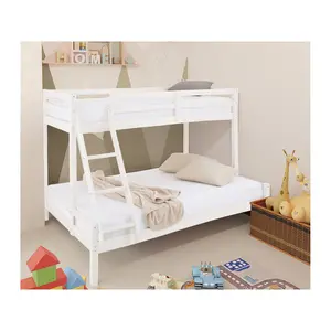 Rose European Double (140 x 200cm) Standard Bunk Bed White