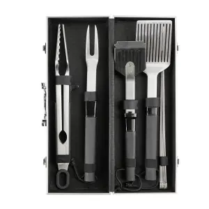 GoodHome Stainless steel 10 piece Barbecue tool set