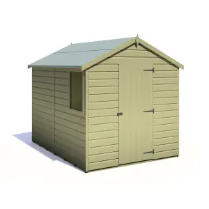 Shire Durham 8x6 Shiplap Garden Shed with Single Door Pressure Treated