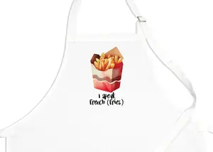 Purely Home Food Pun Novelty Kitchen Apron - Cooking & Baking Gift - I Speak French Fries