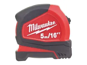 Milwaukee Hand Tools 4932459595 Pro Compact Tape Measure 5m/16ft (Width 25mm) MHT932459595