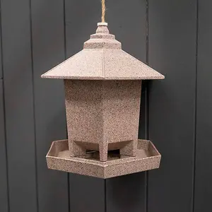 Earthy Sustainable Nut Husk Deluxe Hexagonal Bird Feeder