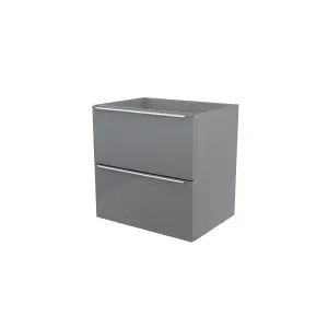 GoodHome Imandra Grey Wall-mounted Vanity unit & basin set - Includes Mila basin (W)604mm