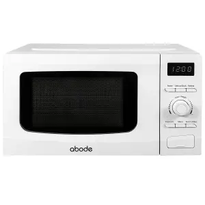 Abode Digital Microwave 700W 20L 5 Power Levels & Defrost White AMD2002-M