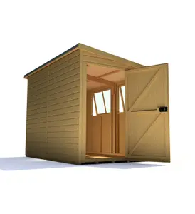 Shire Norfolk Workshop Pent Shed 10x6 Double Door 19mm Loglap Style A