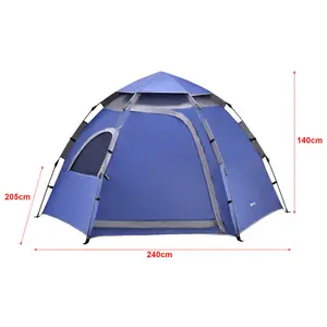 Ashunte 3 Person Tent Blue/Dark Grey