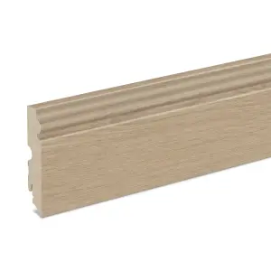 GoodHome Natural MDF Skirting board (L)2200mm (W)90mm (T)19mm