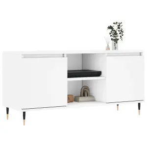 Berkfield TV Cabinet White 104x35x50 cm Engineered Wood