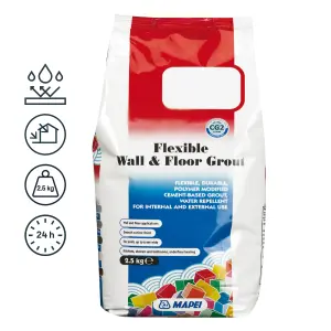 Mapei Flexible Silver grey Grout, 2.5kg