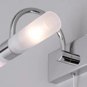 Litecraft Crista Chrome Bathroom Wall Light