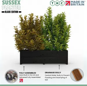 The Hutch Company Sussex Planters (3FT BLACK)