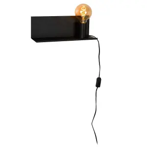 Lucide Sebo Modern Bedside Lamp - 1xE27 - Black