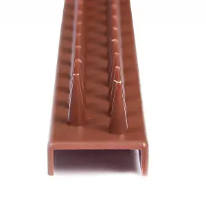 Featherboard Thin Fence Spikes Cat Deterrent Anti Climb Brown Single